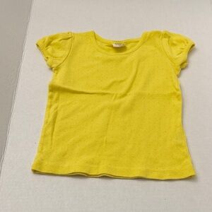 Mini Boden Sunny Yellow Eyelet Short Sleeve Tee